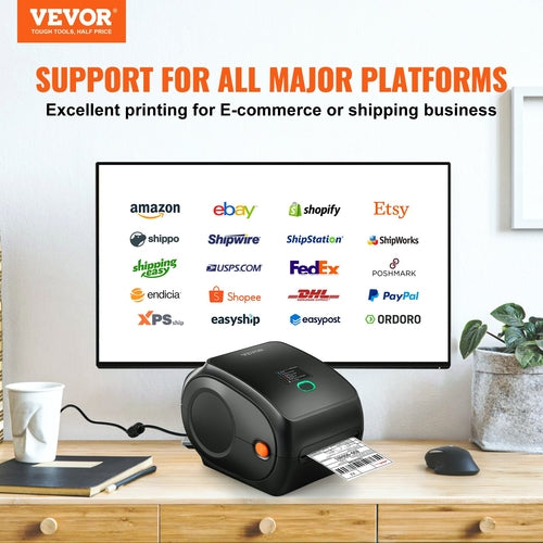 Thermal Label Printer, 300DPI for 4x6 Mailing Packages, Wireless